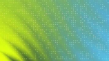 Abstracts wirbelt blinken Punkt abstrakt Grün und Blau Punkt Muster Hintergrund mit Licht Strahlen, nahtlos Schleifen Animation zum modern Design video