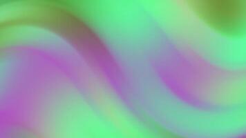 abstracts abstrakt rörelse bakgrund med slät, strömmande vågor av lila och grön skapande en lugnande visuell effekt video