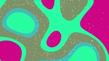 Abstracts Flüssigkeit Partikel abstrakt fließend Formen Animation mit spielerisch Farben und hell funkelt schafft ein dynamisch Hintergrund video