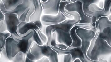rökig Marin nyanser lugn abstrakt rörelse bakgrund terar strömmande organisk former och lysande lysande rader i en vätska mönster. video