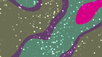 resúmenes líquido partículas resumen formas animación con vibrante colores y bokeh efectos creando un dinámica y moderno antecedentes video