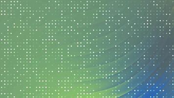 Abstracts Twirls Blink Dot Dynamic tech background with green and blue hues featuring a pattern of sparkling white dots and curving lines video