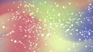 resúmenes partículas soñador pastel degradado con reluciente bokeh luces crea un mágico y festivo animado antecedentes video