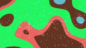 abstracts flytande partiklar vibrerande abstrakt animering terar morphing former, färgrik bakgrunder, och gnistrande partiklar rörelse video