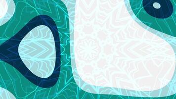 Sophisticated Teal Accent Abstract teal and white shapes morph and blend with geometric patterns animation background video