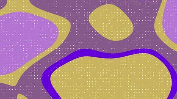 abstracts flytande blinka punkt dynamisk bakgrund animering med strömmande former, prickar mönster, och vibrerande lila, guld, och lavendel- toner video