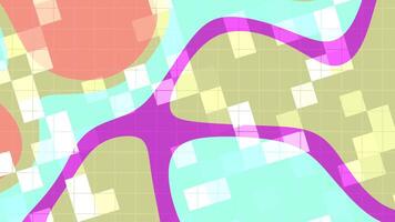 résumés liquide cligner carré dynamique pastel abstrait animation avec géométrique formes et fluide mouvement crée une vibrant toile de fond video