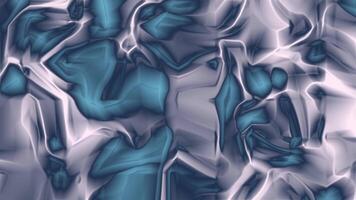 plast skugga abstrakt blå och vit bakgrund med strömmande, virvlande former skapar en fascinerande visuell rörelse effekt video