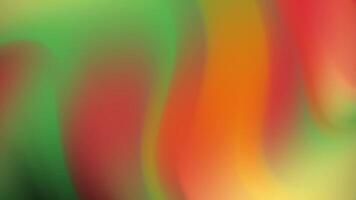 floración ligero resumen antecedentes animación con fluido, borroso formas en verde, naranja, y rojo, creando movimienot. video