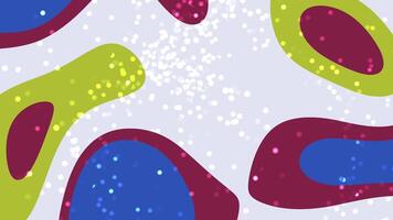 Abstracts Liquid Particles Abstract background animation with colorful shapes, flowing lines, and sparkling particles for modern design video