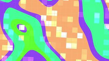 une coloré abstrait modèle avec une vert et violet Contexte video