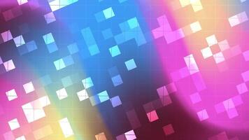 resúmenes parpadeo cuadrado dinámica pixelado fondo con vibrante colores y líneas de cuadrícula, creando un moderno y energético atmósfera video