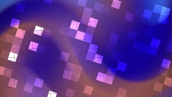 Abstracts Blink Square Abstract geometrical grid pattern with glowing squares creating a dynamic, modern digital background animation video