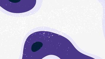 djup indigo drömmar animerad lila bakgrund med organisk former och gnistrande effekter skapande en dynamisk bakgrund. video