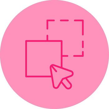 Drop Item in Field Line Two Tone Circle vector