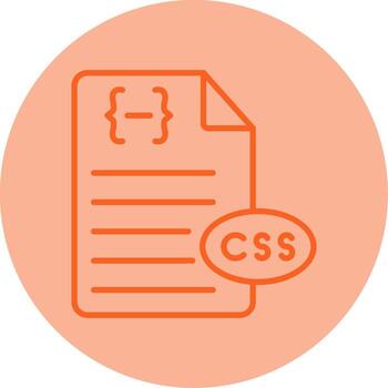 css estilo sábana símbolo línea dos tono circulo vector