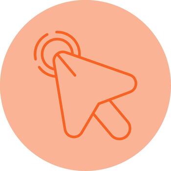 Quick Double Click Line Two Tone Circle vector