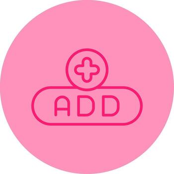 Add New Item Button Line Two Tone Circle vector