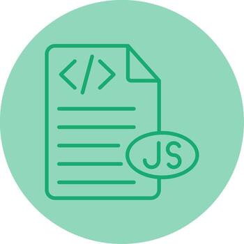 javascript código retazo línea dos tono circulo vector