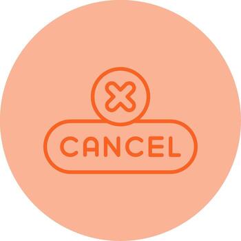 Cancel Action Button Line Two Tone Circle vector