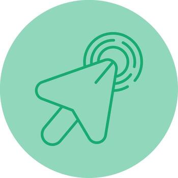 contexto menú Derecha hacer clic línea dos tono circulo vector