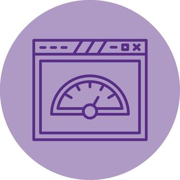 Optimized Page Speed Performance Line Two Tone Circle vector