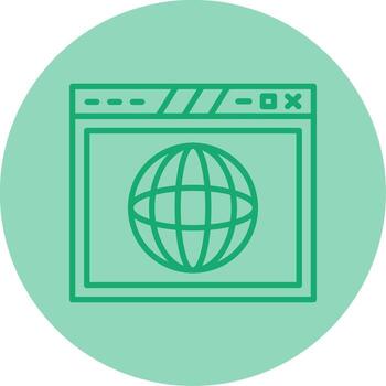 Compatible Cross Platform Browser Line Two Tone Circle vector