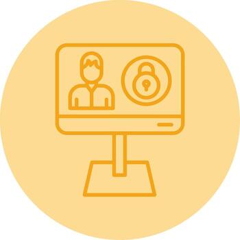 Encrypted Password Manager App Line Two Tone Circle vector