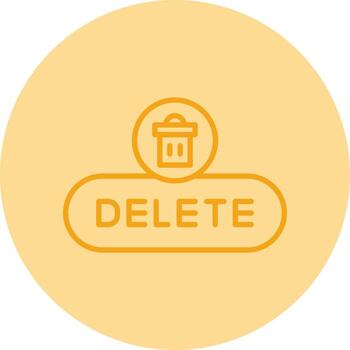 Delete Entry Button Line Two Tone Circle vector