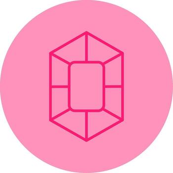 rubí código sintaxis icono línea dos tono circulo vector