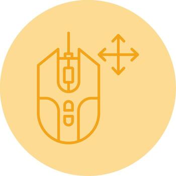 Drag and Move Object Line Two Tone Circle vector