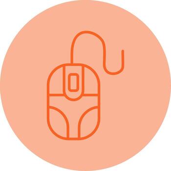 Optical Computer Mouse Line Two Tone Circle vector