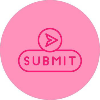 Submit Form Button Line Two Tone Circle vector
