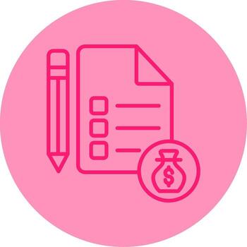 Digital Loan Application Form Line Two Tone Circle vector