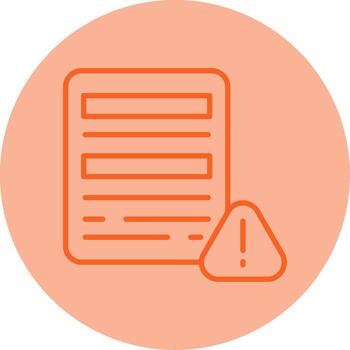 Form Submission Failure Line Two Tone Circle vector