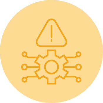 Unexpected Technological System Error Line Two Tone Circle vector