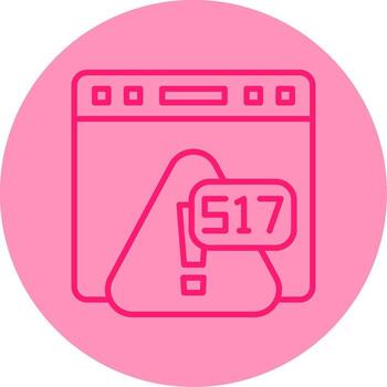 Error 517 Script Execution Timeout Line Two Tone Circle vector