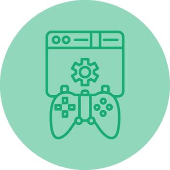 creativo juego diseño proceso línea dos tono circulo vector