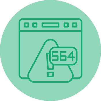 Error 564 Microservice Communication Failed Line Two Tone Circle vector