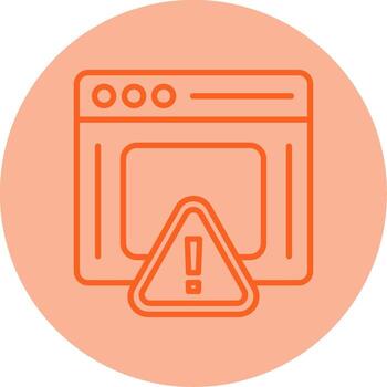 nulo puntero excepción línea dos tono circulo vector