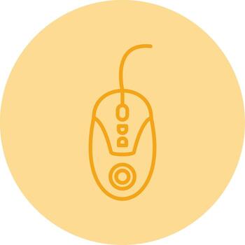 Precision Optical Mouse Line Two Tone Circle vector