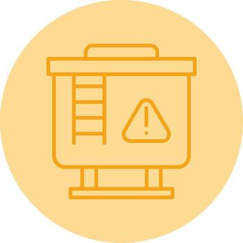 Reservoir System Error Alert Line Two Tone Circle vector