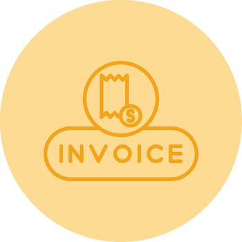 View Invoice Button Line Two Tone Circle vector