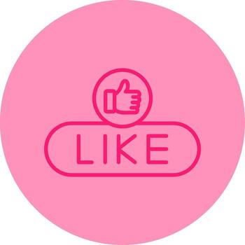 Like Content Button Line Two Tone Circle vector