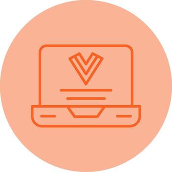 Vue js Web Framework Line Two Tone Circle vector
