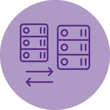 marcha atrás apoderado icono línea dos tono circulo vector