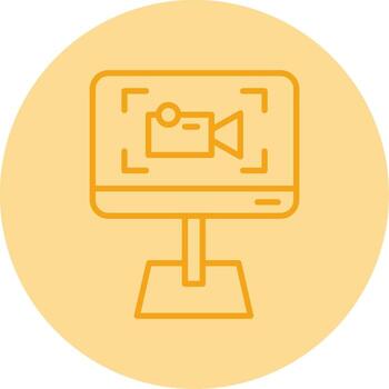 Built In Screen Recording App Line Two Tone Circle vector