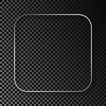 glowing rounded square frame with shadow vector