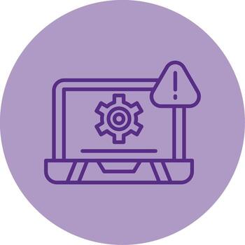 System Error Alert Line Two Tone Circle vector