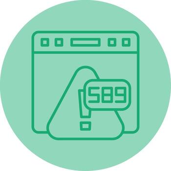 Error 589 Authentication Middleware Error Line Two Tone Circle vector